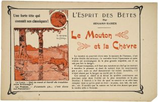 L'ESPRIT DES BÊTES / Par / BENJAMIN RABIER / Le Mouton /et la Chèvre (titre inscrit)