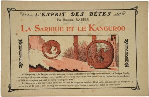 L'ESPRIT DES BÊTES / Par Benjamin RABIER / LA SARIGUE ET LE KANGUROO (titre inscrit)