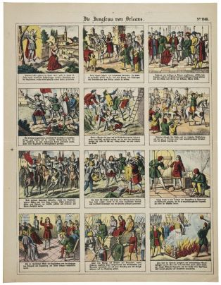 Die Jungfrau von Orleans. N°= 1149. (titre inscrit, all.) ; la pucelle d'Orléans, Jeanne d'Arc (titre factice)