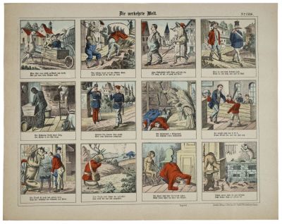 Die verkehrte Welt. N°= 1586. (titre inscrit all.) ; le monde à l'envers (titre factice)