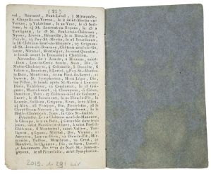 LE VÉRITABLE / ALMANACH / NOUVEAU, / JOURNALIER, HISTORIQUE ET PROPHÉTIQUE, DE / PIERRE L'ARRIVAY, / POUR LANNÉE DE GRACE, 1843 / Avec les Foires de Provence, du / Languedoc et du Dauphiné. (titre inscrit)