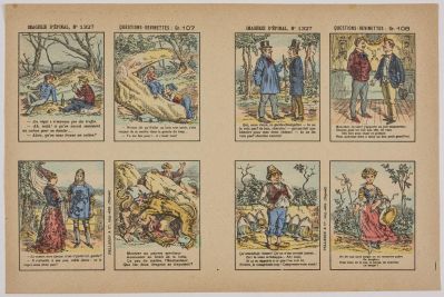 IMAGERIE D'EPINAL, N° 1327 ; QUESTIONS-DEVINETTES : Gr. 107 ; Gr. 108 (titre inscrit)