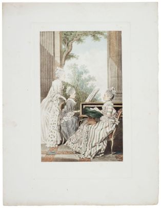 Madame la marquise de Rumain avec la comtesse de Polignac et mademoiselle de Romain, ses deux filles (titre factice) ; © Essy Erfani