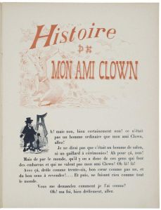 HISTOIRE DE MON AMI CLOWN (titre inscrit)