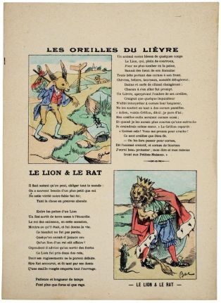 LES OREILLES DU LIÈVRE / LE LION ET LE RAT (titre inscrit)