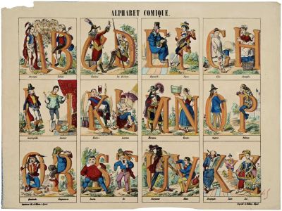 ALPHABET COMIQUE (titre inscrit) : Cliché E. Erfani