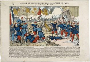 INCENDIE ET DESTRUCTION DE L'HÔTEL DE VILLE DE PARIS. / par les insurgés. (Mai 1871). N°.968. (titre inscrit)