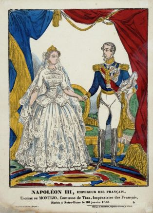 NAPOLEON III, EMPEREUR DES FRANCAIS, / EUGENIE DE MONTIJO, Comtesse de TEBA, Impératrice des Français, / Mariés à Notre-Dame le 30 janvier 1853. 1. (titre inscrit) ; © Essy Erfani