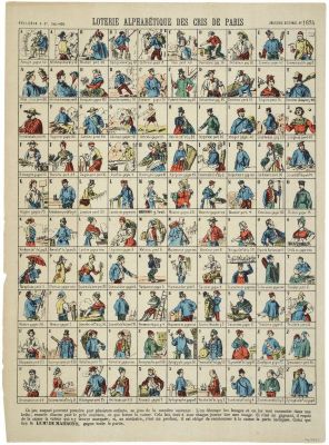 LOTERIE ALPHABÉTIQUE DES CRIS DE PARIS. (titre inscrit) : Cliché H. Rouyer