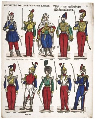 OFFICIERS DE DIFFERENTES ARMES. 261 (titre inscrit fr., all.)