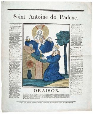 Saint Antoine de Padoue. (titre inscrit)