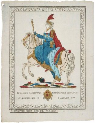 ELIZABETH ALÉXIEWNA. IMPÉRATRICE DE TOUTES / LES RUSSIES. NÉE LE 24 JANVIER 1779 (titre inscrit)