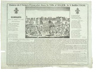 Entrée de l’Armée Française dans la Ville d’ALGER, le 5 Juillet 1830. (titre inscrit)