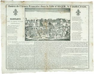 Entrée de l’Armée Française dans la Ville d’ALGER, le 5 Juillet 1830. (titre inscrit)