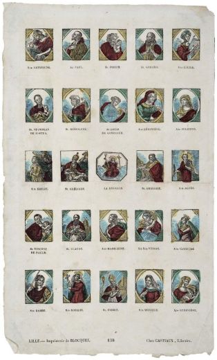 planche de saints (titre factice) ; 158 (titre inscrit)
