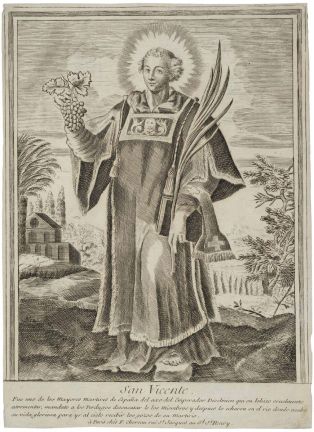 San Vicente. (titre inscrit esp.) ; Saint Vincent de Saragosse (titre factice)