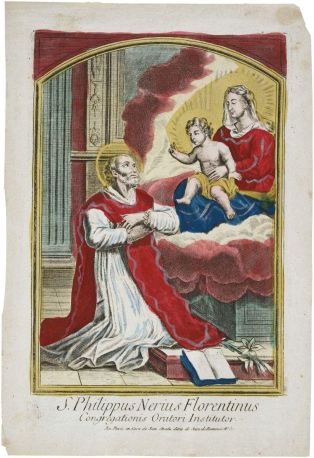 S. Philippus Nerius Florentinus / Congregationis Oratori Institutor. (titre inscrit, lat.) ; saint Philippe Néri (titre factice)