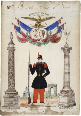 DISTRIBUTION DES AIGLES. / 10 Mai 1852. (titre inscrit)