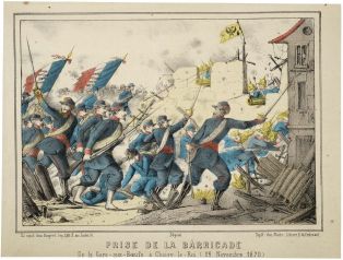 PRISE DE LA BARRICADE / De la Gare-aux-Boeufs à Choisy-le Roi (29 Novembre 1870) (titre inscrit)