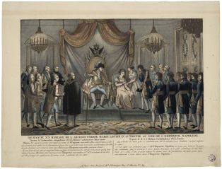 DEMANDE EN MARIAGE DE L’ARCHIDUCHESSE MARIE LOUISE D’AUTRICHE AU NOM DE L‘EMPEREUR NAPOLÉON. (titre inscrit)