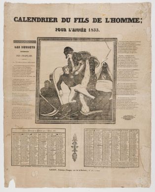 CALENDRIER DU FILS DE L’HOMME. / POUR L’ANNEE 1833. (titre inscrit) ; © Claude Philippot