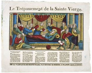 Le Trépassement de la Sainte Vierge. (titre inscrit)