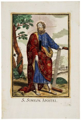 S. SIMEON APOSTEL. 12 (titre inscrit lat.) ; Saint Simon, apôtre (titre traduit) ; © Essy Erfani
