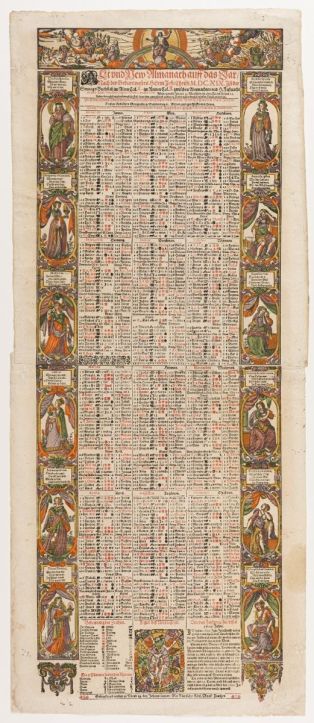 calendrier de 1619 (titre factice) ; © Claude Philippot