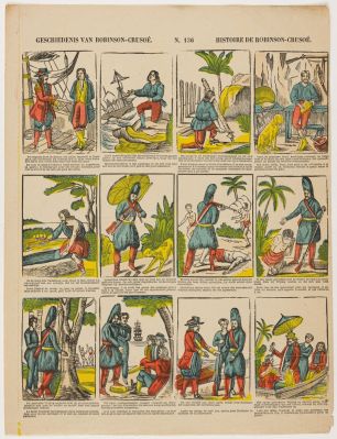 GESCHIEDENIS VAN ROBINSON-CRUSOÉ. N.136. HISTOIRE DE ROBINSON-CRUSOE. (titre inscrit, néerl., fr.)