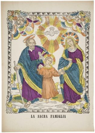LA SACRA FAMIGLIA (titre inscrit, it.) ; la sainte famille (titre factice)