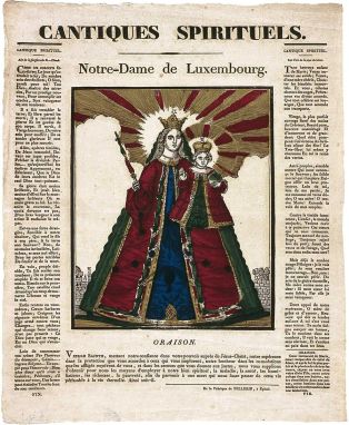 CANTIQUES SPIRITUELS. / Notre-dame de Luxembourg (titre inscrit)