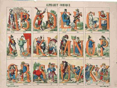 ALPHABET COMIQUE. (titre inscrit)