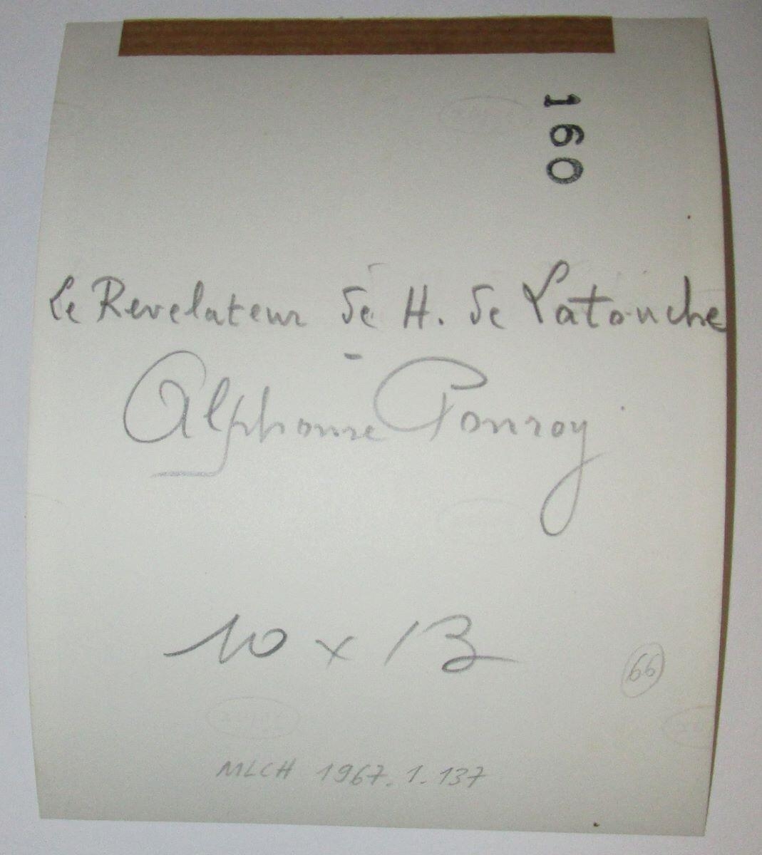 Alphonse PONROY (le révélateur de H. de LATOUCHE)