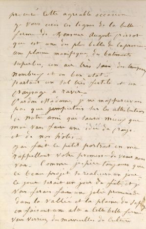 Lettre de Jean PATUREAU, dit Pâtureau-Francoeur à George Sand ; © Collections musée George Sand et de la Vallée Noire
