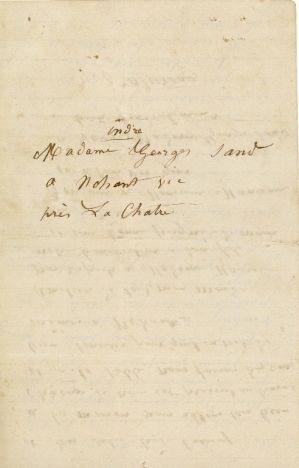Lettre de Jean PATUREAU, dit Pâtureau-Francoeur à George Sand ; © Collections musée George Sand et de la Vallée Noire