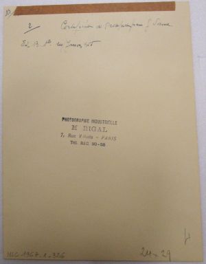 Certificat de préfecture de police pour l’obtention d’un passeport délivré à George Sand ; © Collections musée George Sand et de la Vallée Noire