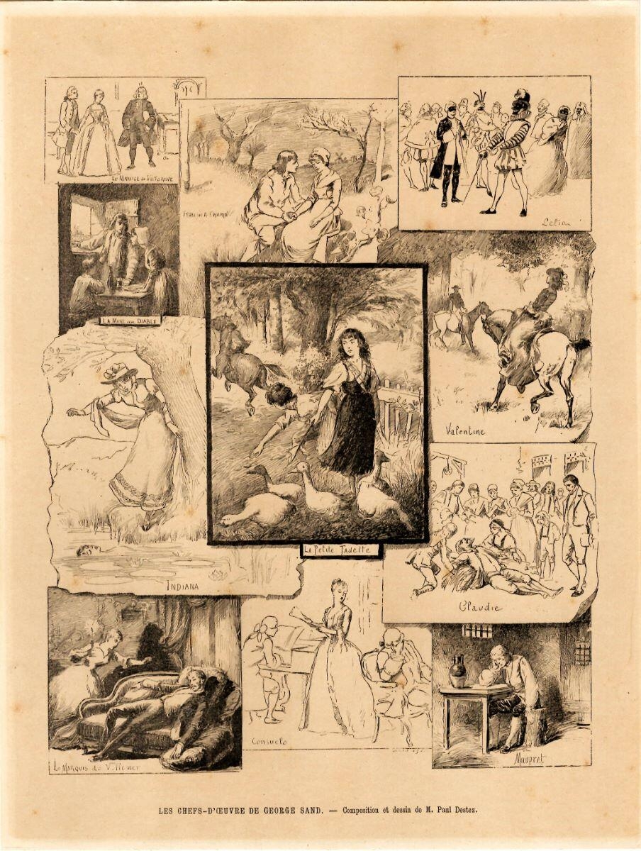 Les chefs-d’oeuvre de George SAND. Composition et dessin de M. Paul DESTEZ.