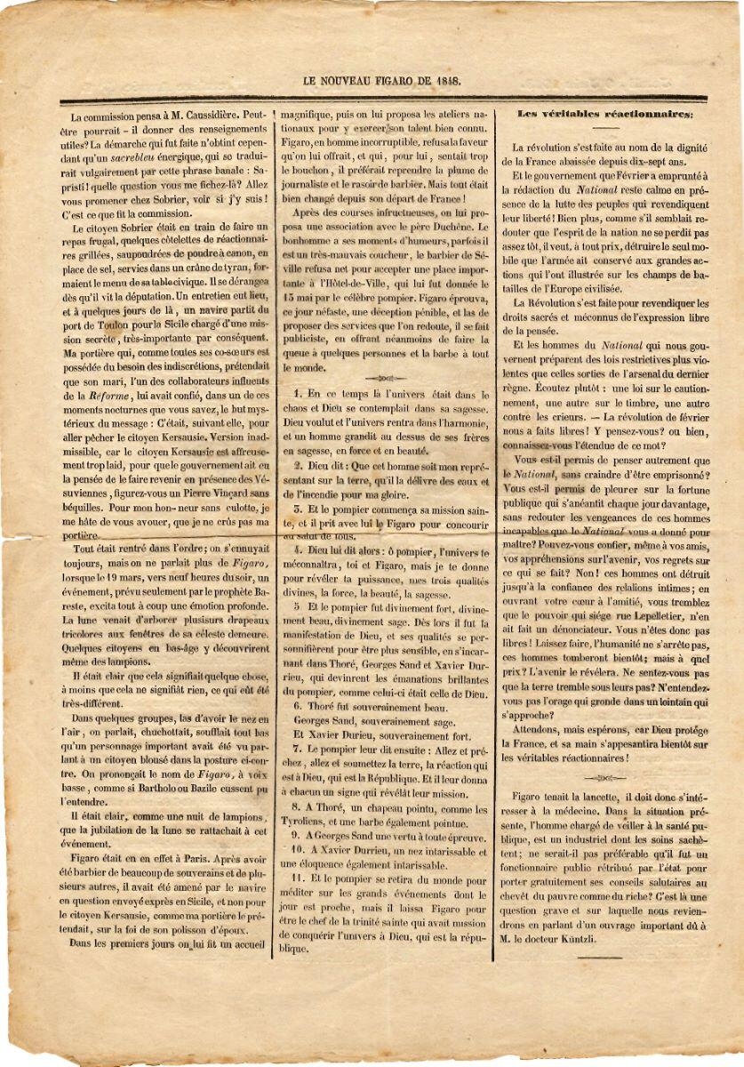 Journal Figaro 1848