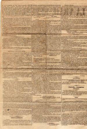 La vraie République N°57 et 58 - journal quotidien politique et littéraire ; © Collections musée George Sand et de la Vallée Noire
