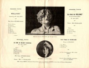 Festival Maurice ROLLINAT 18 mars 1926 (sonnet : Langage du rêve) ; © Collections musée George Sand et de la Vallée Noire