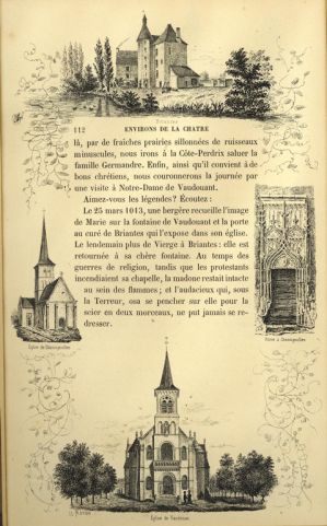 Textes et gravures des “esquisses pittoresques de l’Indre”. Environs de La Châtre ; © Collections musée George Sand et de la Vallée Noire