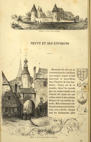 Textes et gravures des “esquisses pittoresques de l’Indre”. Neuvy et ses environs ; © Collections musée George Sand et de la Vallée Noire