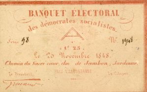 Carte Banquet Électoral des démocrates socialistes ; © Collections musée George Sand et de la Vallée Noire