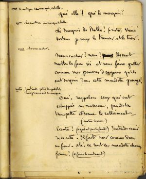 Manuscrit “Pied sanglant” ; © Collections musée George Sand et de la Vallée Noire