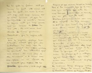 Lettre autographe de Maurice DUDEVANT-SAND à Aurore SAND ; © Collections musée George Sand et de la Vallée Noire