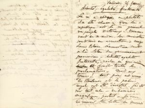 Lettre de Maurice SAND à George SAND 25 février 1848 ; © Collections musée George Sand et de la Vallée Noire