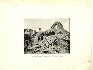 Chute du clocher et ruines de l’ancienne église de La Châtre ; © Collections musée George Sand et de la Vallée Noire