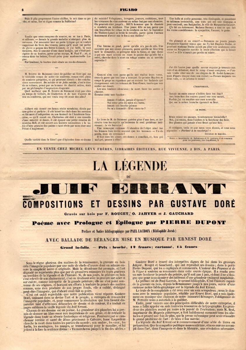 Figaro : "A la sortie du Gymnase, Le théâtre de Madame SAND"