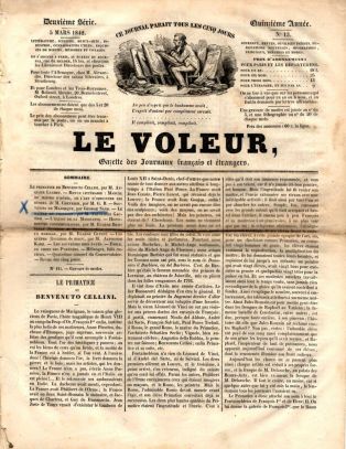 Le Voleur, gazette des journaux français et étrangers : "Souvenirs de Majorque" ; © Collections musée George Sand et de la Vallée Noire
