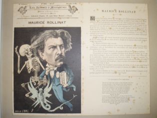 Maurice Rollinat Les hommes d’Aujourd’hui n° 303 ; © Collections musée George Sand et de la Vallée Noire